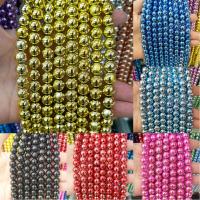 Ikke-magnetiske Hæmatit perler, Ikke-magnetisk hæmatit, Runde, poleret, naturlige & du kan DIY & vakuum beskyttende farve & flere størrelser for valg, flere farver til valg, 5Strands/Lot, Solgt af Lot