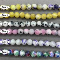 Natural Jade Beads Natural Stone Round polished & DIY Sold By Strand