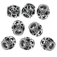 Edelstahl-Perlen mit großem Loch, Edelstahl, hohl & Schwärzen, 11x11mm, 50PCs/Menge, verkauft von Menge
