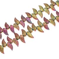 Crystal Beads Leaf plated & DIY 17*8*5mm Approx 1mm Sold By Bag