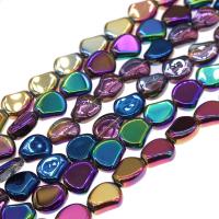 Kristall-Perlen, Kristall, Unregelmäßige, plattiert, unterschiedliche Farbe und Muster für die Wahl & DIY, mehrere Farben vorhanden, 15*13*6mm, Bohrung:ca. 1mm, 5SträngeStrang/Tasche, verkauft von Tasche