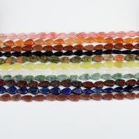 Abalorios de Gemas, Piedras preciosas, Hoja, pulido, diferente color y patrón para la elección & Bricolaje, más colores para la opción, 9*12*5mm, 30PCs/Sarta, Vendido por Sarta