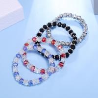 Crystal Bracelets, plated, fashion jewelry & for woman, more colors for choice, 17-18cm, Inner Diameter:Approx 50mm, Sold By Strand