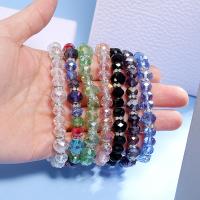 Crystal Bracelets, with Tibetan Style, plated, fashion jewelry & for woman, more colors for choice, 17-18CM, Inner Diameter:Approx 50mm, Sold By Strand