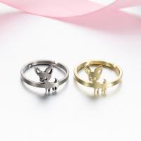 خاتم إصبع الفولاذ المقاوم للصدأ, الكلب, مطلي, مجوهرات الموضة & للمرأة, المزيد من الألوان للاختيار, 5x5x5cm, تباع بواسطة PC