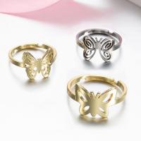 Stainless Steel Finger Ring, Butterfly, plated, fashion jewelry & different styles for choice & for woman & hollow, more colors for choice, 5x5x5cm, Sold By PC