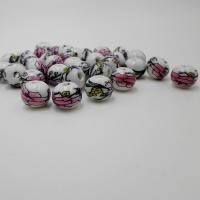 Impression de porcelaine, perles, porcelaine, Rond, Placage, DIY, plus de couleurs à choisir, 12mm, 200PC/sac, Vendu par sac
