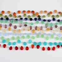 Edelstein Schmuckperlen, Tropfen, poliert, unterschiedliche Farbe und Muster für die Wahl & DIY, keine, 9*7*4mm, 30PCs/Strang, verkauft von Strang