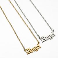 Stainless Steel Jewelry Necklace, Alphabet Letter, plated, fashion jewelry & different styles for choice & for woman, more colors for choice, 5x6x10cm, Sold By Strand