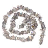 Koraliki z kamienia księżycowego , Moonstone, Bryłki, obyty, szary, 4-7mm, sprzedawane na około 15 cal Strand