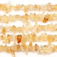 Naturlig Citrin pärlor, Nuggets, polerad, gul, 4-7mm, Såld Per Ca 15 inch Strand