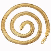 Brass Chain Necklace fashion jewelry golden 8mm-60cm Sold By Strand
