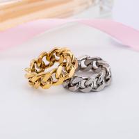 Titanium Steel Finger Ring, Donut, plated, fashion jewelry & for man, more colors for choice, 7.9mm, Sold By PC