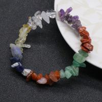 Mixed Natural Gemstone Chips Bracelets Quartz irregular polished fashion jewelry & for woman mixed colors 5-8*60mm Sold By Strand