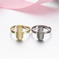 Δάχτυλο Δαχτ, Από ανοξείδωτο χάλυβα, Ανανάς, επιχρυσωμένο, κοσμήματα μόδας & για τη γυναίκα & κοίλος, περισσότερα χρώματα για την επιλογή, 5x5x5cm, Sold Με PC