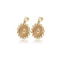 Brass Pendant Findings gold color plated & micro pave cubic zirconia & hollow     Sold By Lot