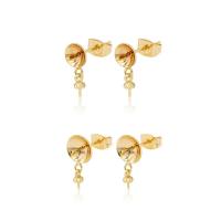 Messing Earring Drop Component, guldfarve belagt, forskellig størrelse for valg, 20pc'er/Lot, Solgt af Lot