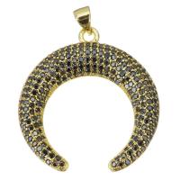 Cubic Zirconia Micro Pave Brass Pendant plated fashion jewelry & DIY & for woman & with cubic zirconia nickel lead & cadmium free Approx 3.5mm Sold By Lot