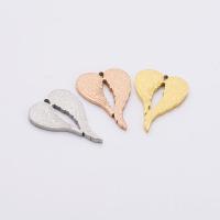 Stainless Steel Pendants, Angel Wing, polished, durable & mirror effect & DIY, more colors for choice, nickel, lead & cadmium free, 14x20mm, Hole:Approx 1.2mm, 10PCs/Bag, Sold By Bag