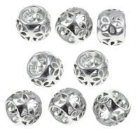 Stainless Steel Large Hole Beads, plated, hollow, 13x11mm, 50PCs/PC, Sold By PC