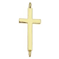 Brass Jewelry Connector, Cross, plated, fashion jewelry & DIY & for woman, nickel, lead & cadmium free, 10x26x3mm, Hole:Approx 1.5mm, 10/Lot, Sold By Lot