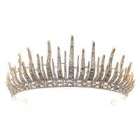 Bridal Tiaras Zinc Alloy with Rhinestone Crown plated for woman nickel lead & cadmium free Sold By PC