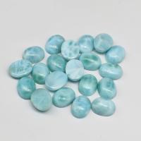 Natural Gemstone Cabochons, Larimar, Ellipse, polished, DIY, blue, 7*9mm, Sold By PC