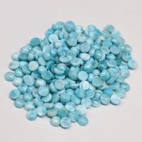 Pedras preciosas de cabochons , Larimar, Roda, polido, DIY, azul, 6mm, vendido por PC
