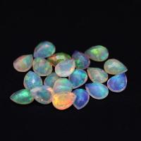 Natural Gemstone Cabochons, Opal, Teardrop, polished, DIY & different size for choice & faceted, multi-colored, Sold By PC