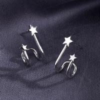Brass Stud Earring Star platinum color plated fashion jewelry & for woman nickel lead & cadmium free Sold By Pair