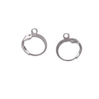 Stainless Steel Huggie Hoop Earring Finding, plated, 15x13mm, 100PCs/Lot, Sold By Lot