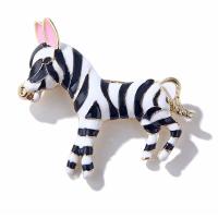 Zinc Alloy Brooches Zebra plated fashion jewelry & for woman & enamel nickel lead & cadmium free Sold By PC