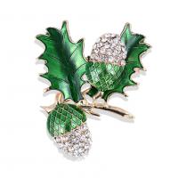 Zinc Alloy Brooches plated fashion jewelry & Unisex & with rhinestone nickel lead & cadmium free Sold By PC