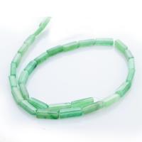 Natural Aventurine Beads, Green Aventurine, Rectangle, polished, DIY, green, 4x13mm, 29PCs/Strand, Sold By Strand