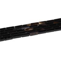 Grânulos de ágata preta natural, Ágata preta, Retângulo, polido, DIY, preto, 4x13mm, 29PCs/Strand, vendido por Strand