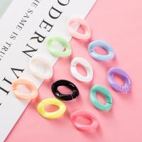 Akryl Sammenkædning Ring, forskellige farver og mønster for valg & du kan DIY, flere farver til valg, 17*23mm, Solgt af PC