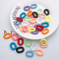 Ρητίνη Η σύνδεση Ring, ψήσιμο βερνίκι, διαφορετικό χρώμα και σχέδιο για την επιλογή & DIY, περισσότερα χρώματα για την επιλογή, 24*18mm, Sold Με PC