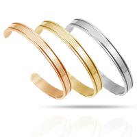Stainless Steel Cuff Bangle, Letter C, plated, different color and pattern for choice & DIY & smooth, more colors for choice, 8MM, Sold By PC