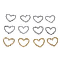 Pendientes Corazón de acero inoxidable, chapado, diferente color y patrón para la elección & Bricolaje, más colores para la opción, 14*15*1mm, 10PCs/Bolsa, Vendido por Bolsa