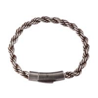 Men Bracelet, 316L Stainless Steel, plated, fashion jewelry, silver color, 6mm, Sold Per Approx 204 mm Strand