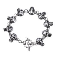 Men Bracelet, 316L Stainless Steel, plated, fashion jewelry, silver color, 14mm, Sold Per Approx 190 mm Strand