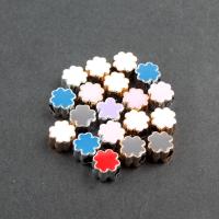 Grânulos de jóias de acrílico, acrilico, Trevo de quatro folhas, cor e padrão diferentes para escolha & DIY, Mais cores pare escolha, 9*10*6mm, Buraco:Aprox 2mm, vendido por PC