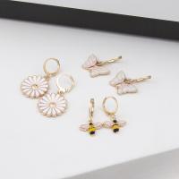 Zinc Alloy Earring Set earring with enamel plated three pieces & fashion jewelry & for woman nickel lead & cadmium free Sold By Set