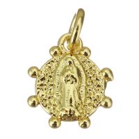 Brass Jewelry Pendants, gold color plated, 10x11x2mm, Hole:Approx 3mm, 10PCs/Lot, Sold By Lot