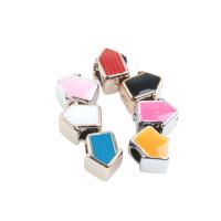 Grânulos de jóias de acrílico, acrilico, ponta de seta, cor e padrão diferentes para escolha & DIY, Mais cores pare escolha, 10*8*7mm, Buraco:Aprox 4mm, vendido por PC