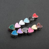 Akryl smycken pärlor, Hjärta, olika färg och mönster för val & DIY, fler färger för val, :11*11*8mm, Hål:Ca 3mm, Säljs av PC