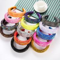 Hair Bands Sponge with Rhinestone for woman 45mm Inner Approx 130mm Sold By PC