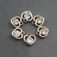 Acrylic Pendants, Heart, DIY, golden, 13*12*5mm,, Hole:Approx 2mm, Sold By PC