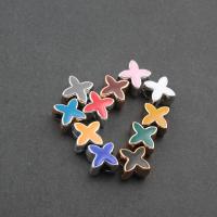Acryl Schmuck Perlen, Kreuz, unterschiedliche Farbe und Muster für die Wahl & DIY, keine, 11*11*8mm, Bohrung:ca. 5mm, verkauft von PC