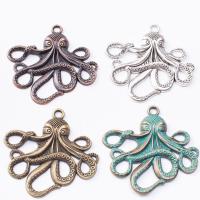 Tibetan Style Pendants, Octopus, plated, DIY, more colors for choice, nickel, lead & cadmium free, 55x57x5mm, Sold By PC